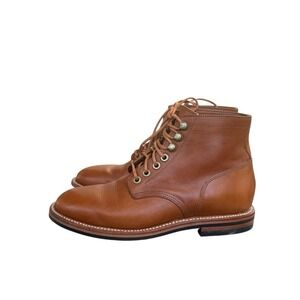 Grant Stone Nora Leather Boot Women's in Saddle Tan Size 7.5B